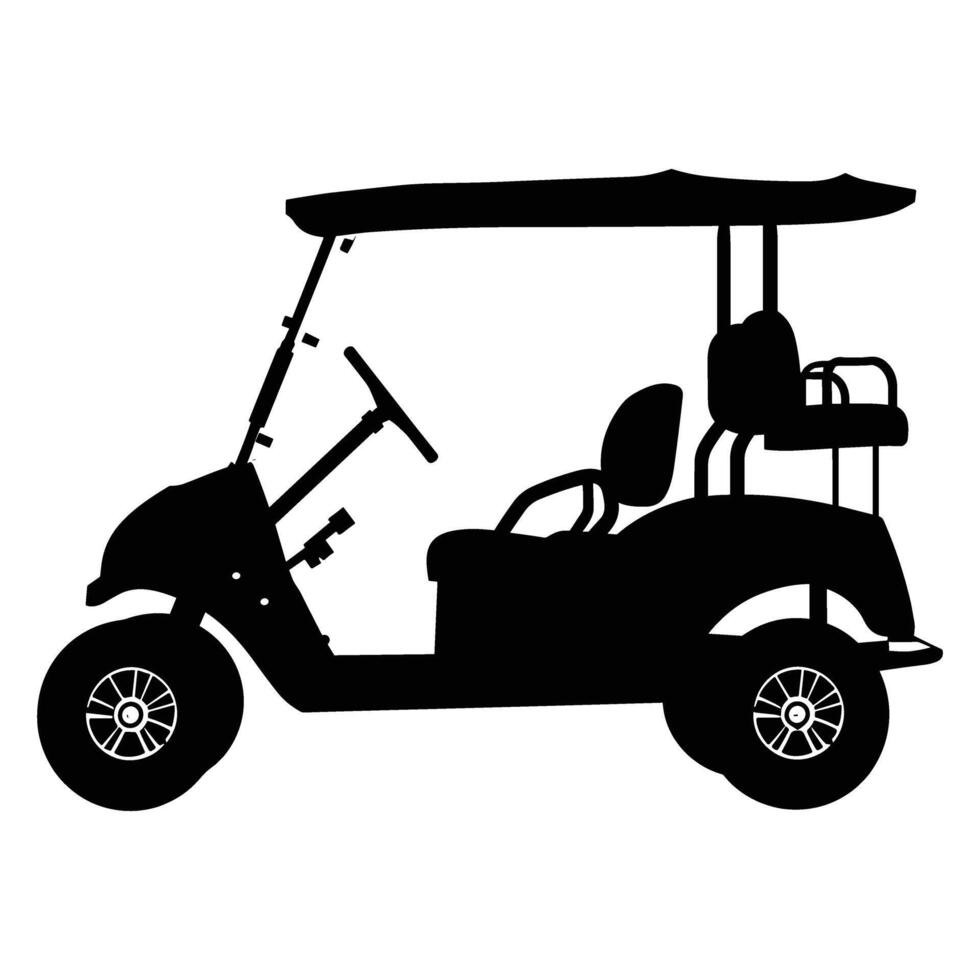 golf cart graphic silhouette vector