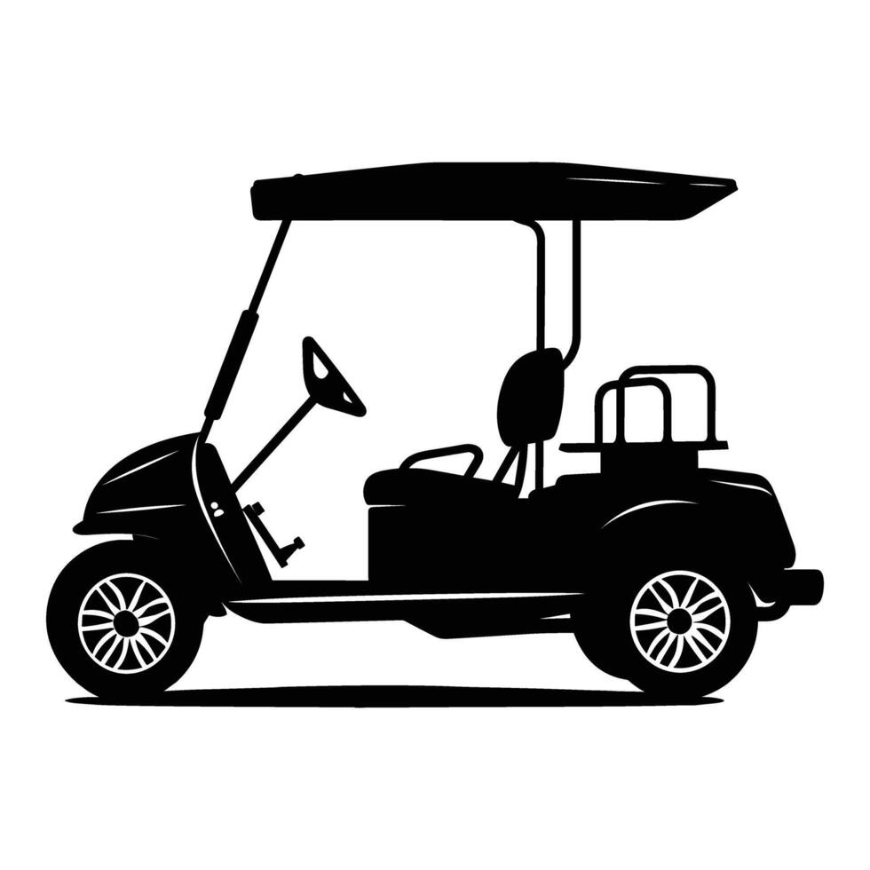golf cart graphic silhouette vector