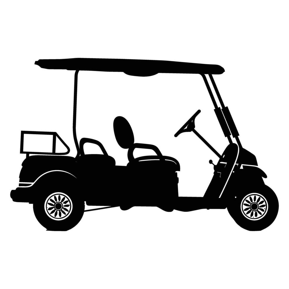 golf cart graphic silhouette vector