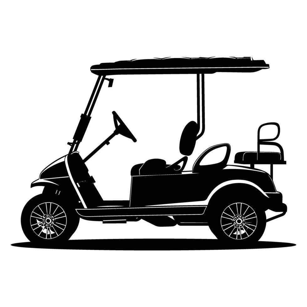 golf cart graphic silhouette vector