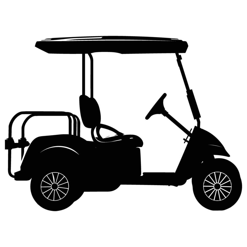 golf cart graphic silhouette vector