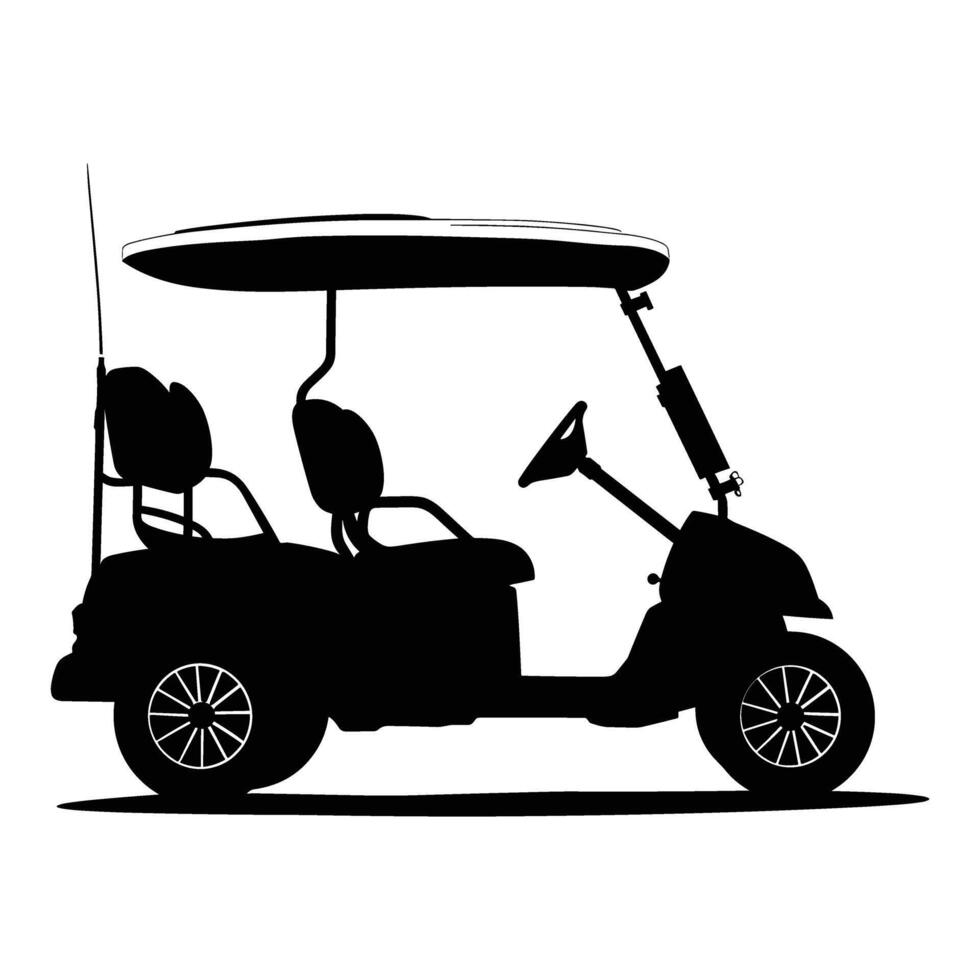 golf cart graphic silhouette vector