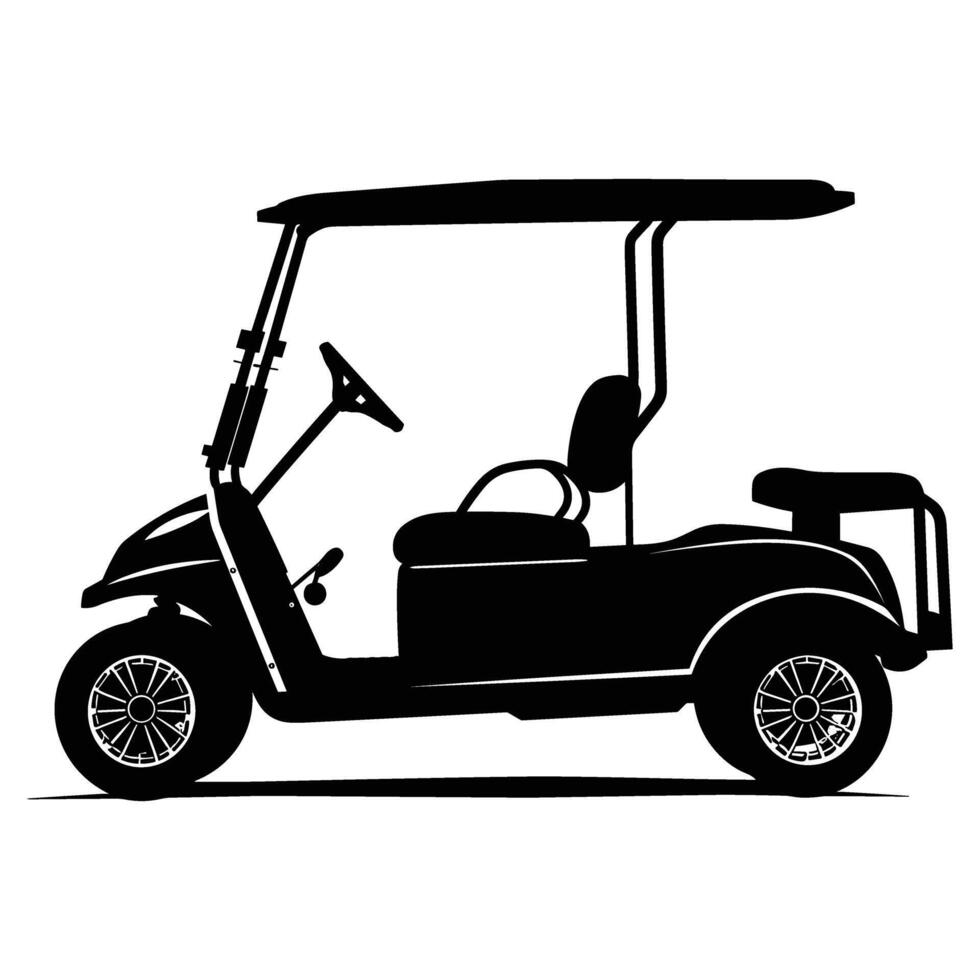 golf cart graphic silhouette vector