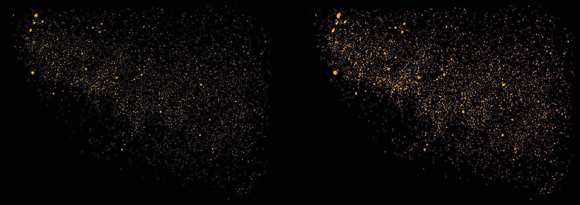 gold glitter grunge texture shiny background effect collection vector