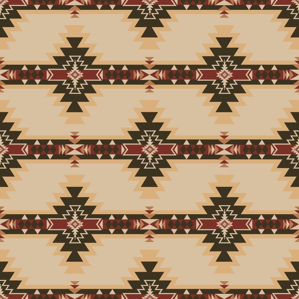 Colorful Native American geometric pattern. Colorful aztec southwestern geometric shape seamless pattern. Ethnic geometric pattern use for textile, home decoration elements, upholstery, etc. vector