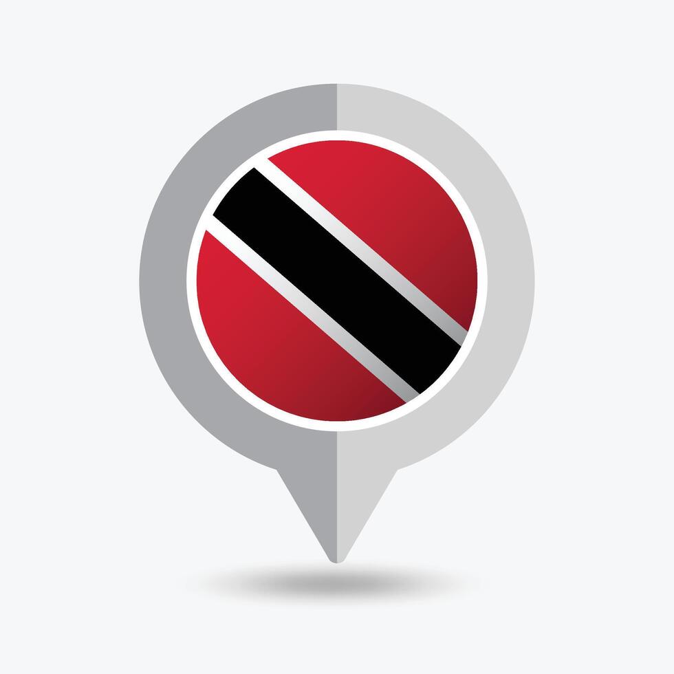 Trinidad and Tobago Location Pin Icon Illustration vector