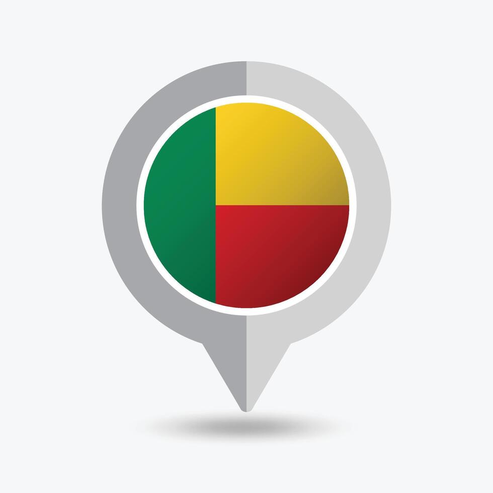 Benin Location Pin Icon Illustration vector