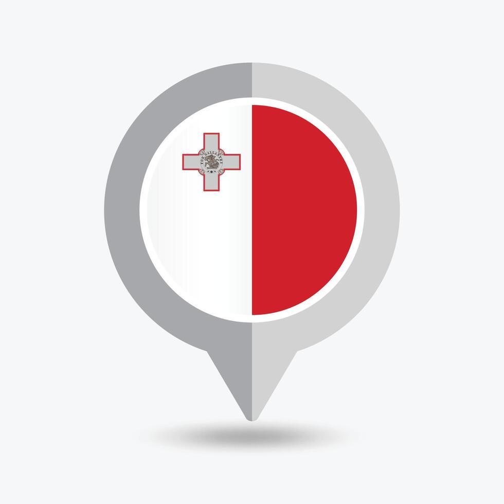 Malta Location Pin Icon Illustration vector