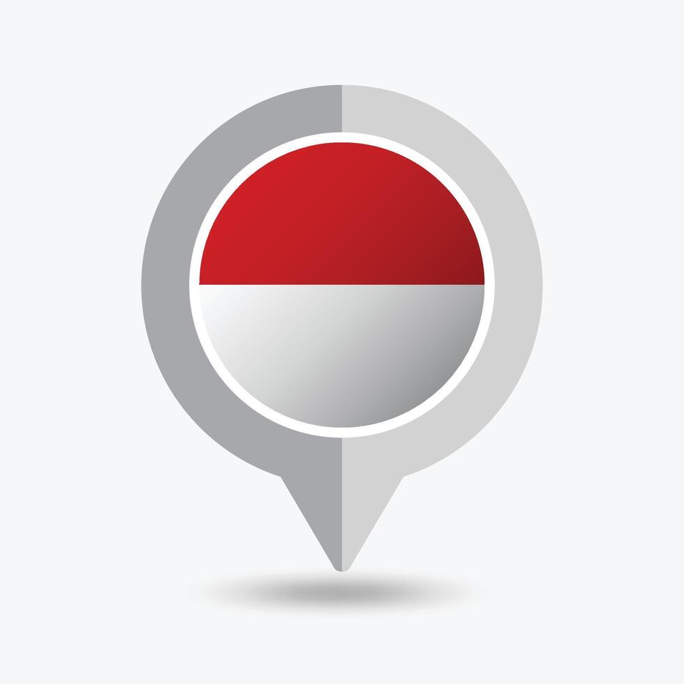 Monaco Location Pin Icon Illustration vector