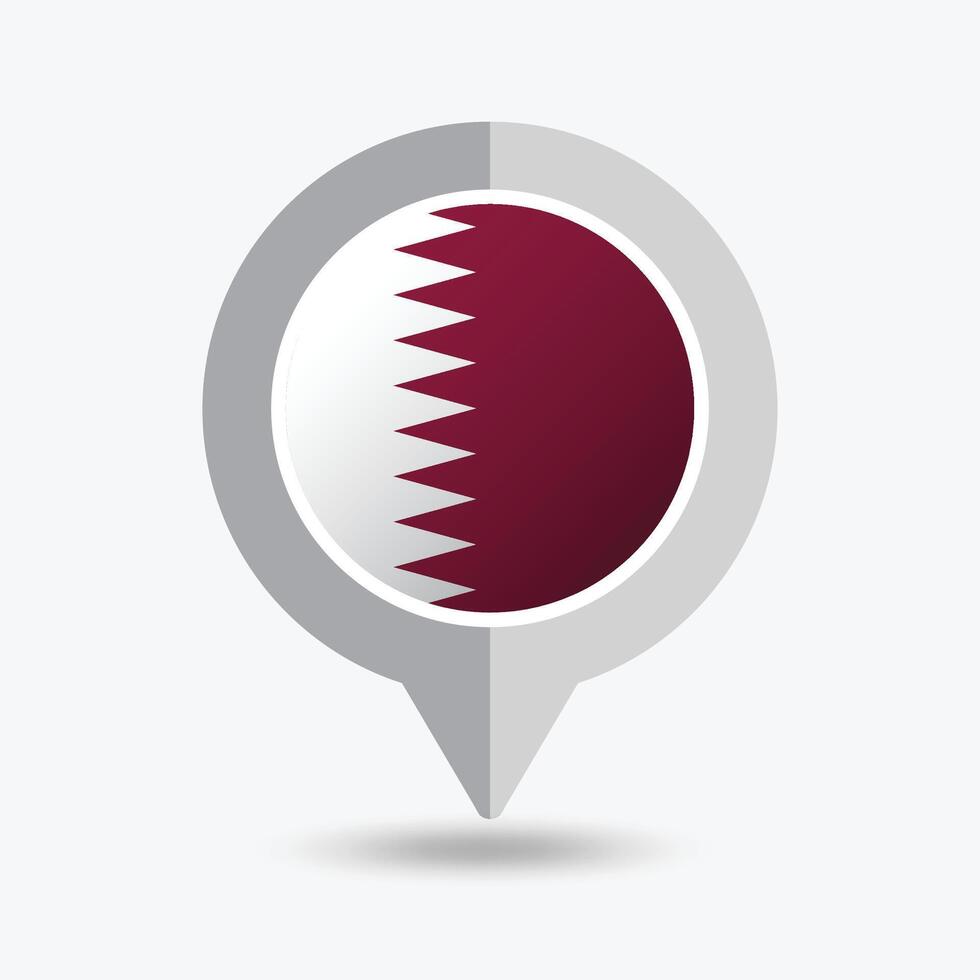 Qatar Location Pin Icon Illustration vector