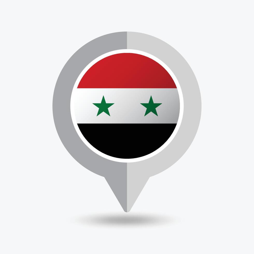 Syria Location Pin Icon Illustration vector