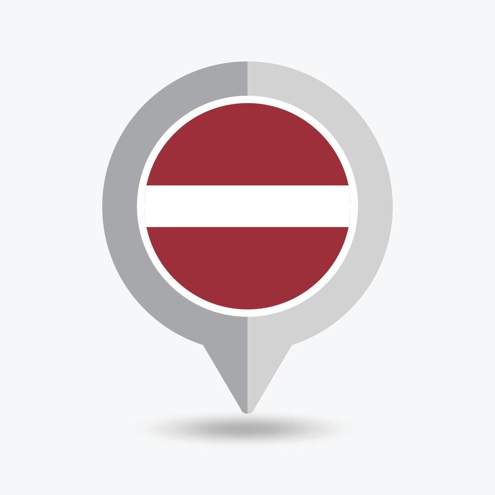 Latvia Location Pin Icon Illustration vector