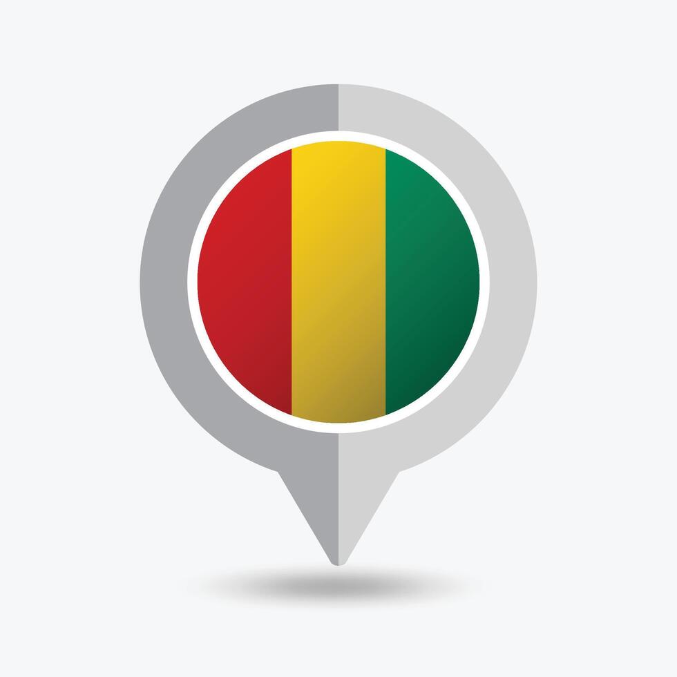 Guinea Location Pin Icon Illustration vector