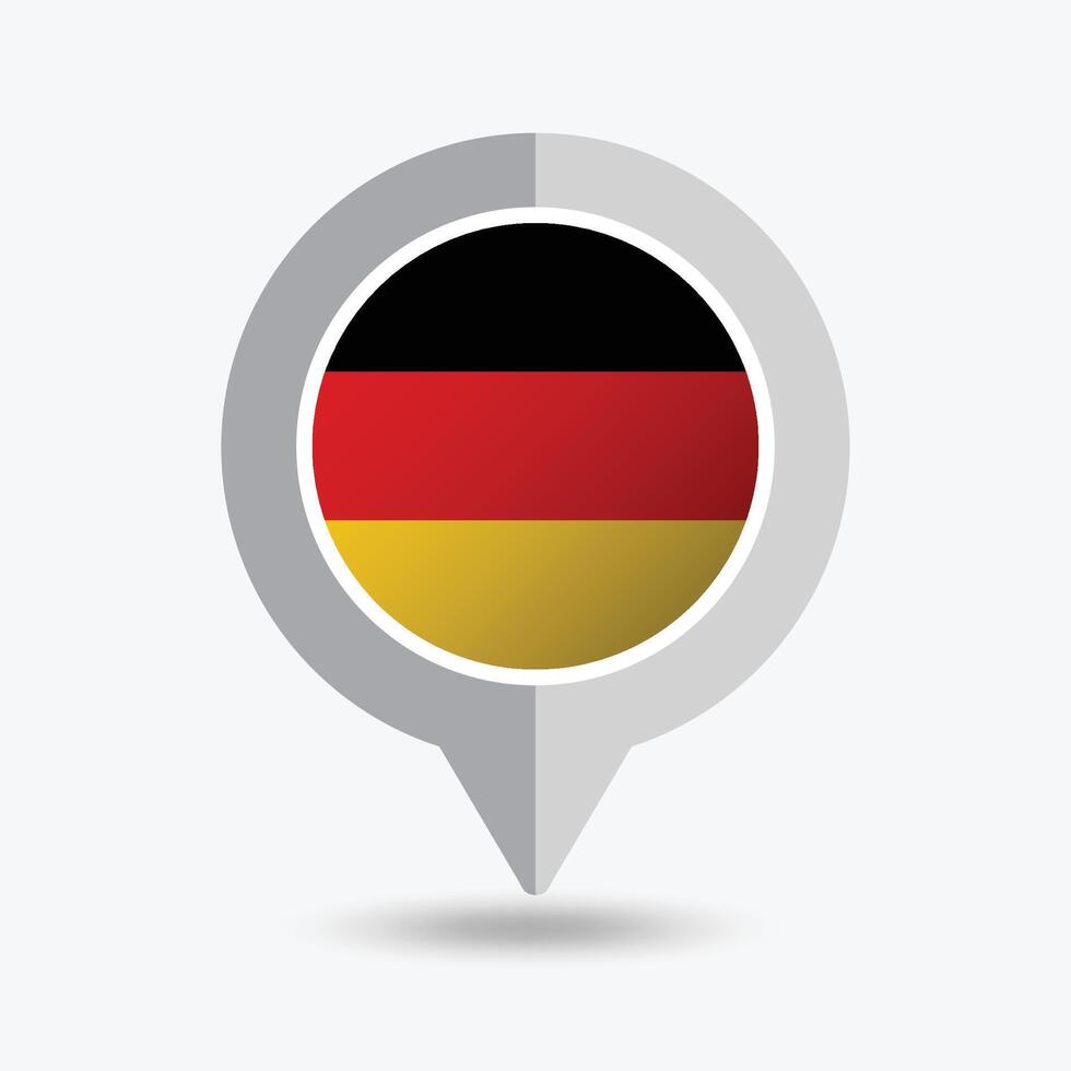 Germany Location Pin Icon Illustration vector