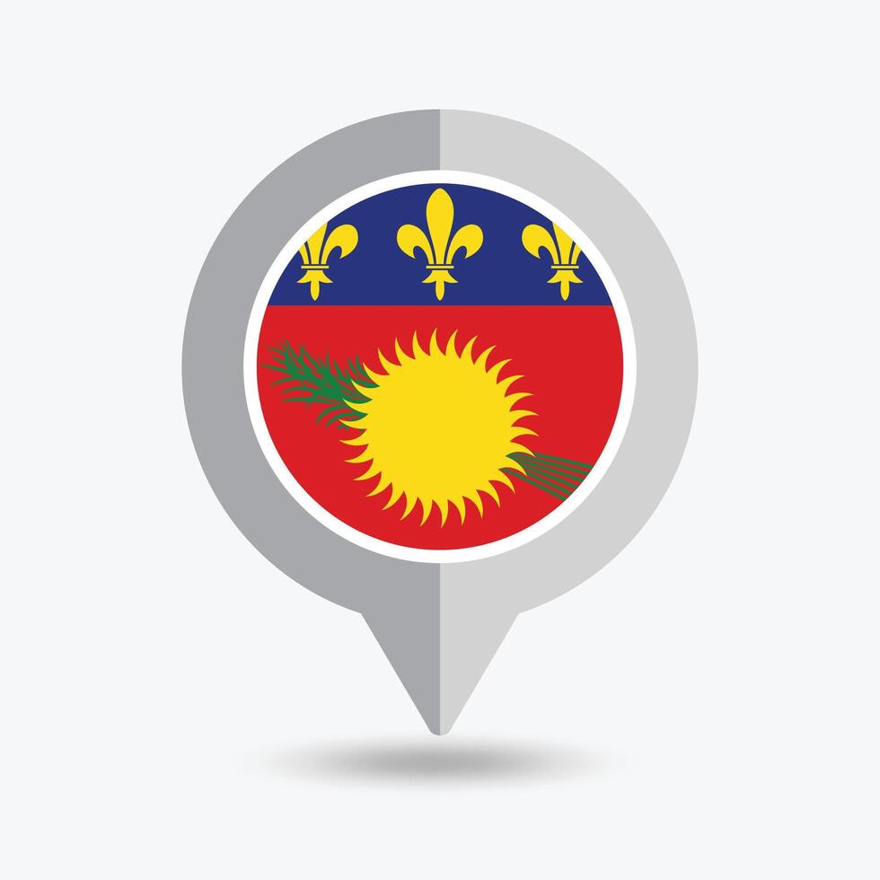 Guadeloupe Location Pin Icon Illustration vector