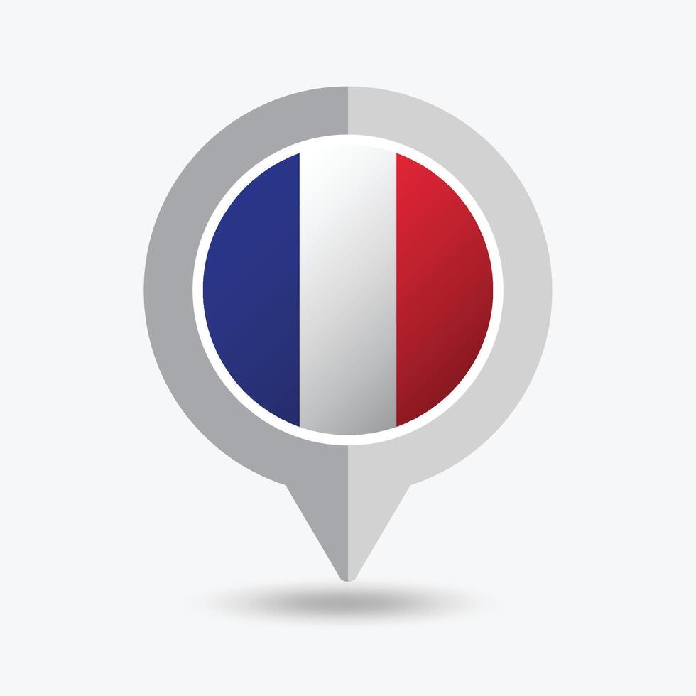 France Location Pin Icon Illustration vector