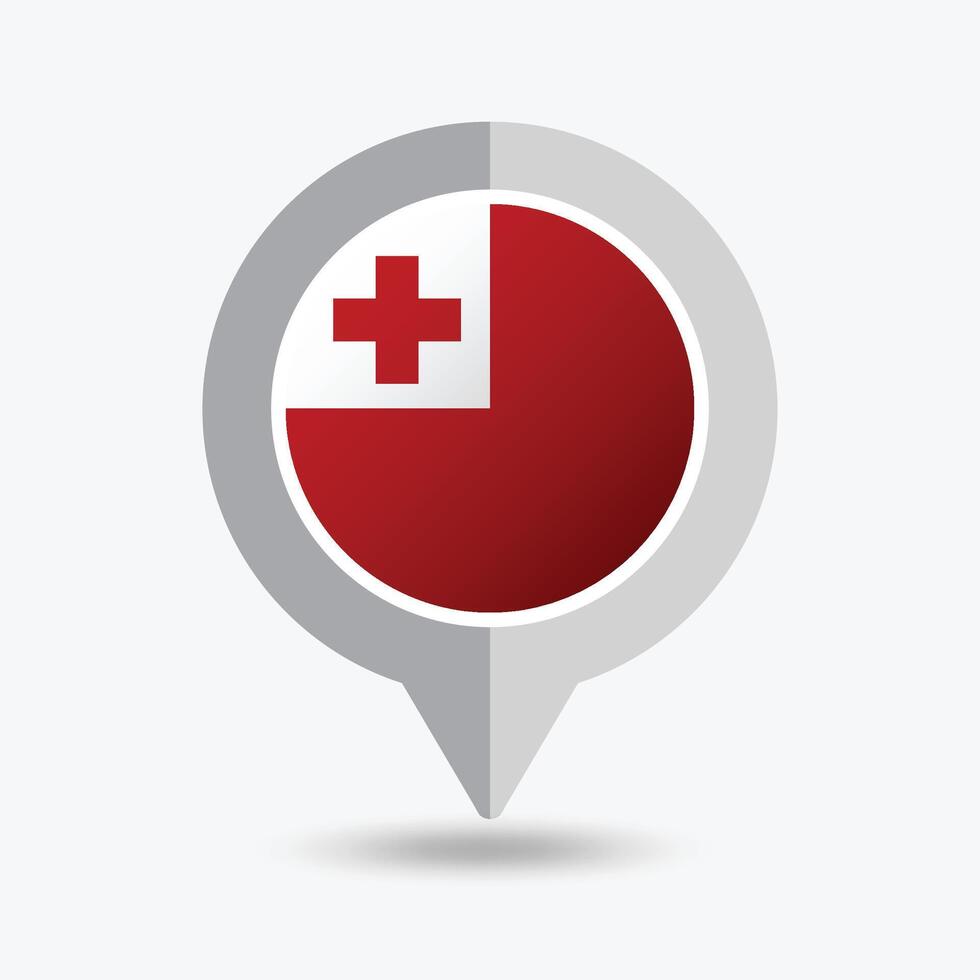 Tonga Location Pin Icon Illustration vector