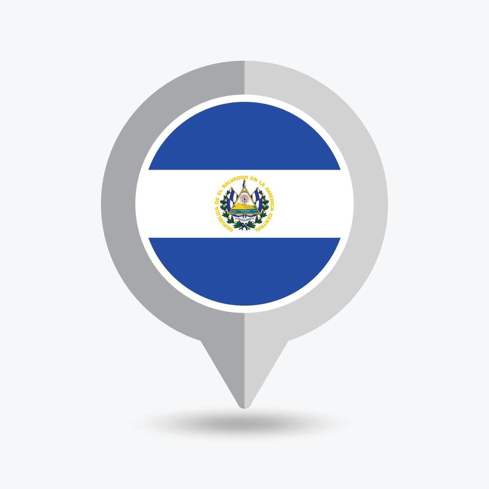 El Salvador Location Pin Icon Illustration vector