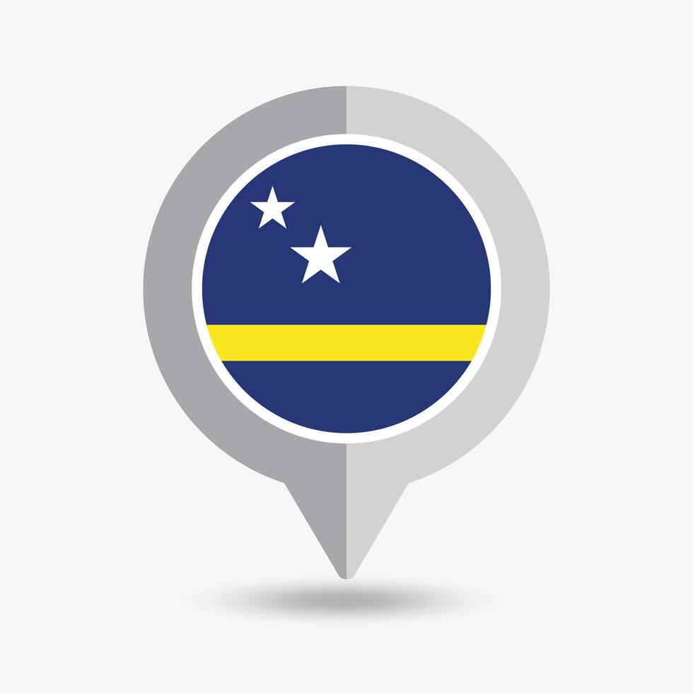 Curacao Location Pin Icon Illustration vector