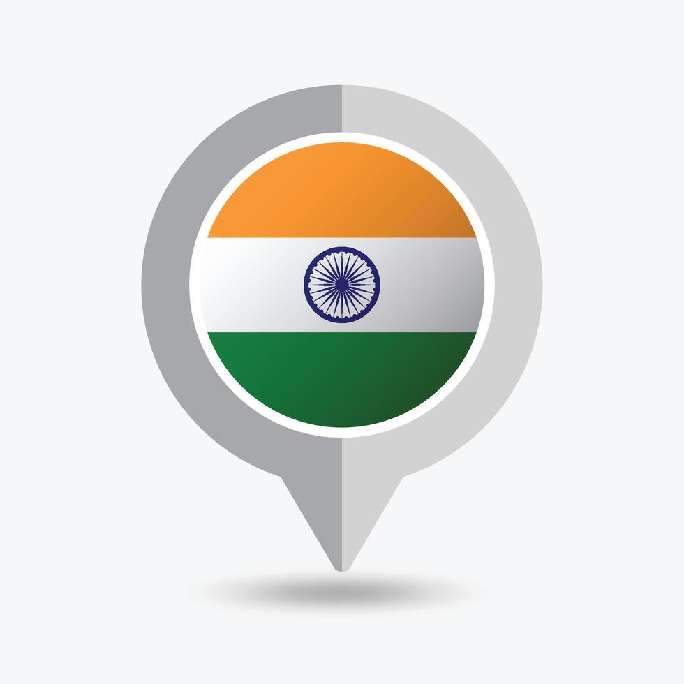 India Location Pin Icon Illustration vector