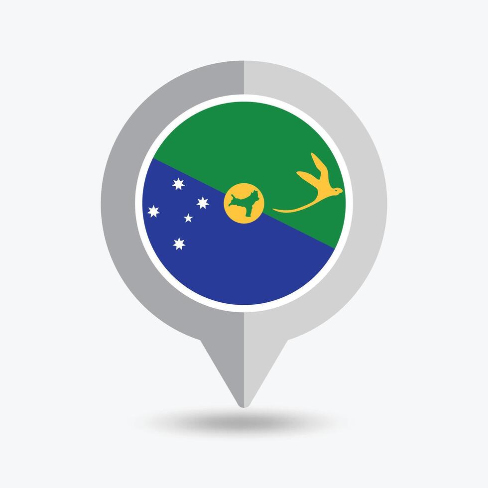 Christmas Island Location Pin Icon Illustration vector