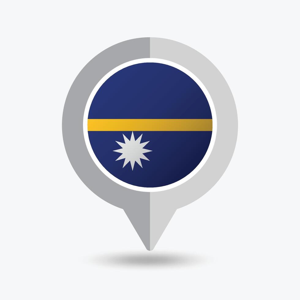 Nauru Location Pin Icon Illustration vector
