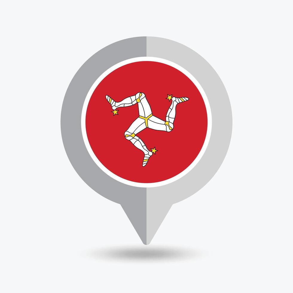 Isle of Man Location Pin Icon Illustration vector