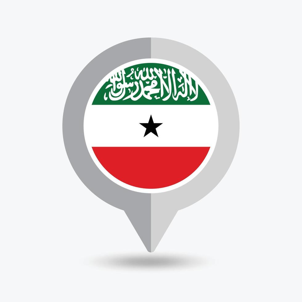 Somaliland Location Pin Icon Illustration vector