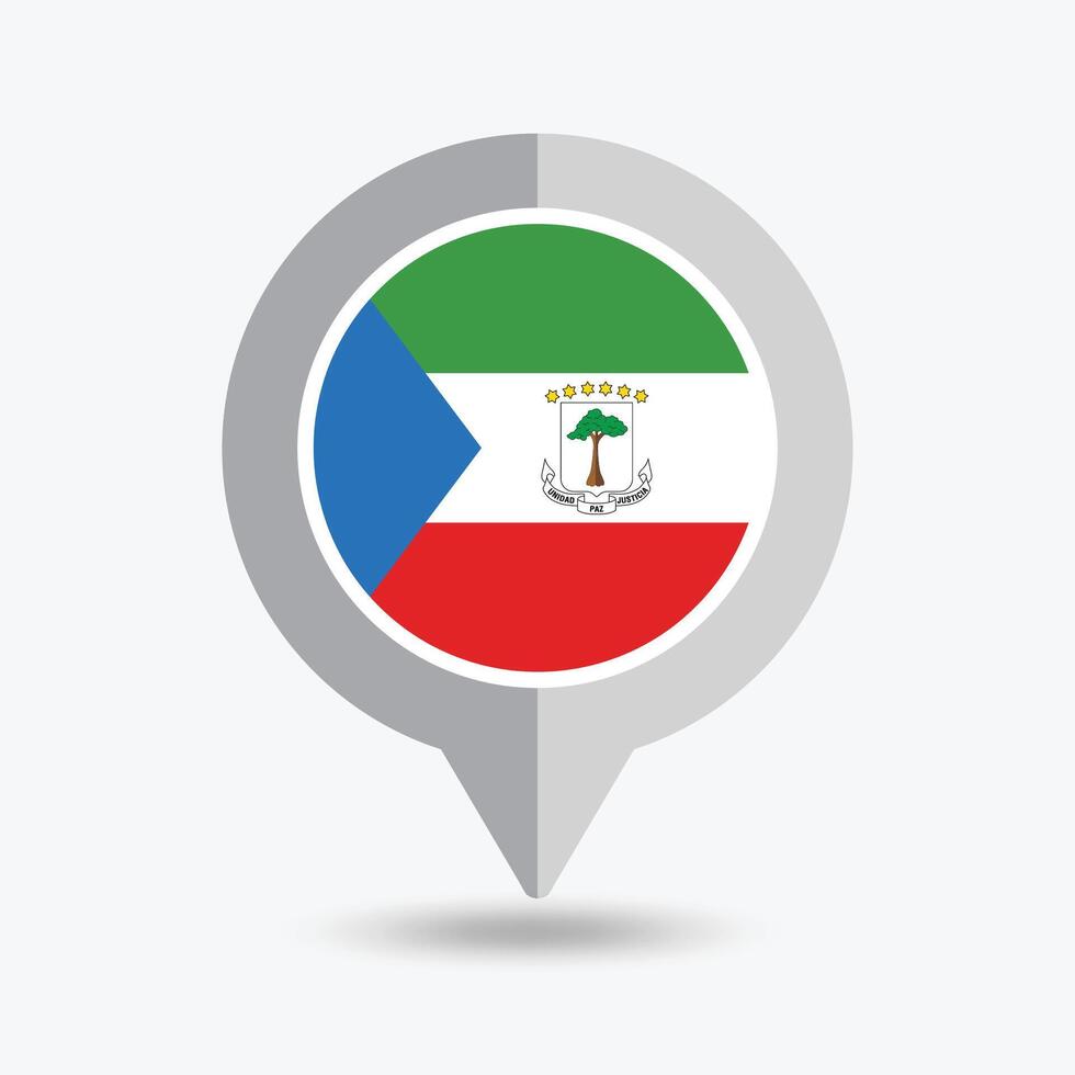 Equatorial Guinea Location Pin Icon Illustration vector