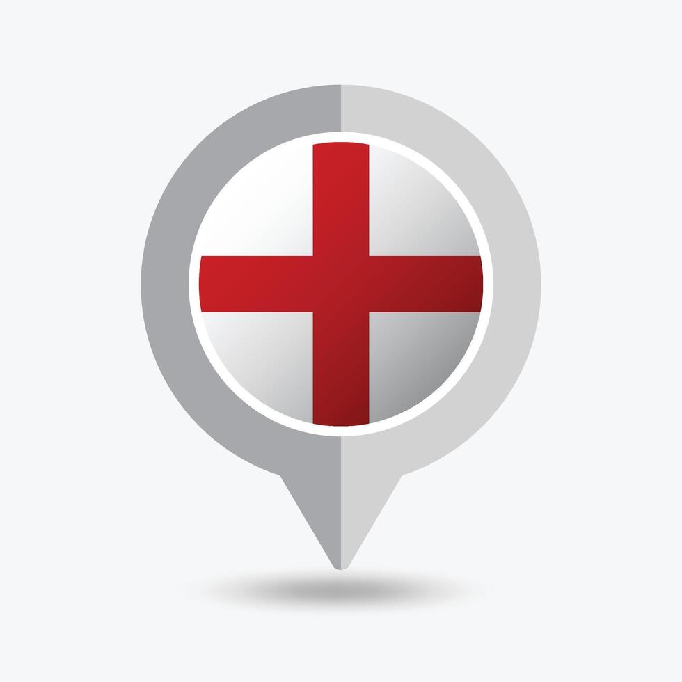 England Location Pin Icon Illustration vector