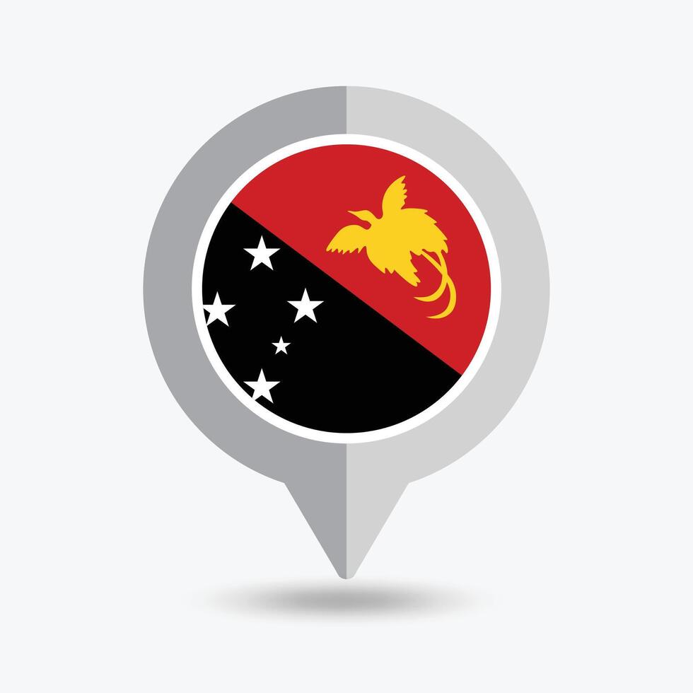 Papua New Guinea Location Pin Icon Illustration vector