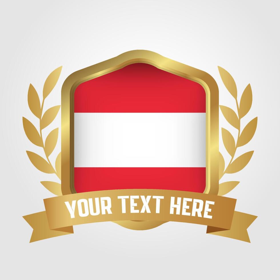 Golden Luxury Austria Badge Design vector