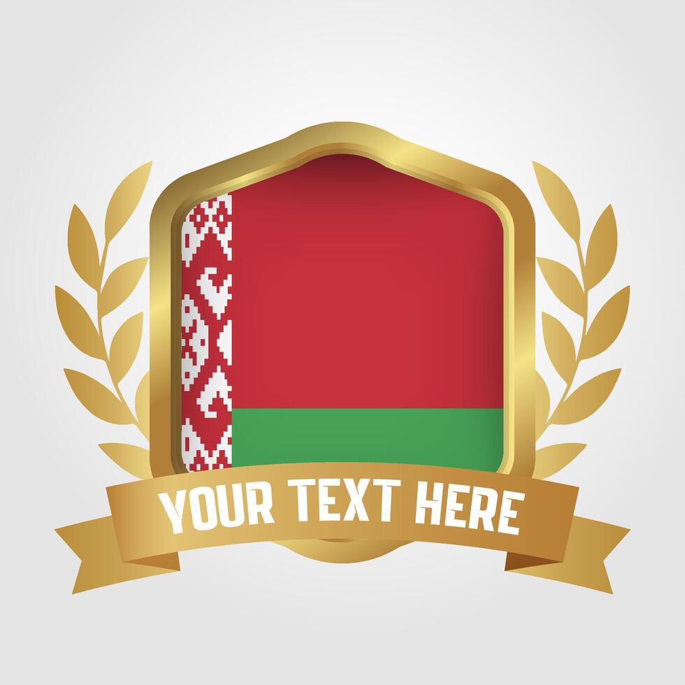 Golden Luxury Belarus Badge Design vector