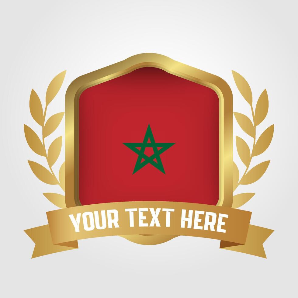 Golden Luxury Morocco Badge Design vector