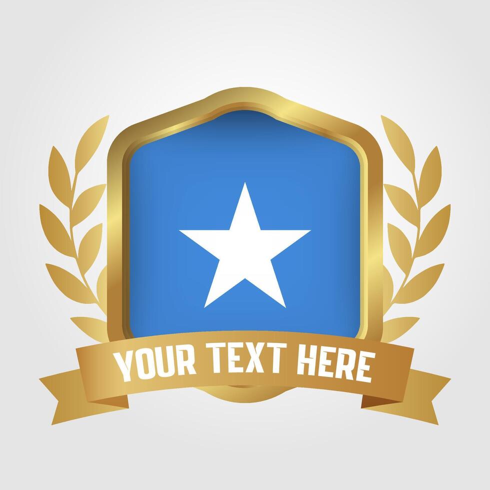 Golden Luxury Somalia Badge Design vector