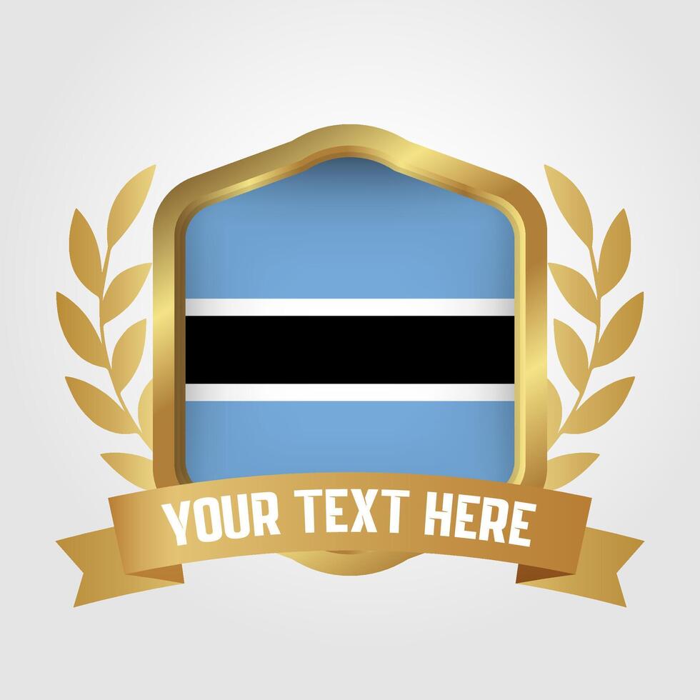 Golden Luxury Botswana Badge Design vector
