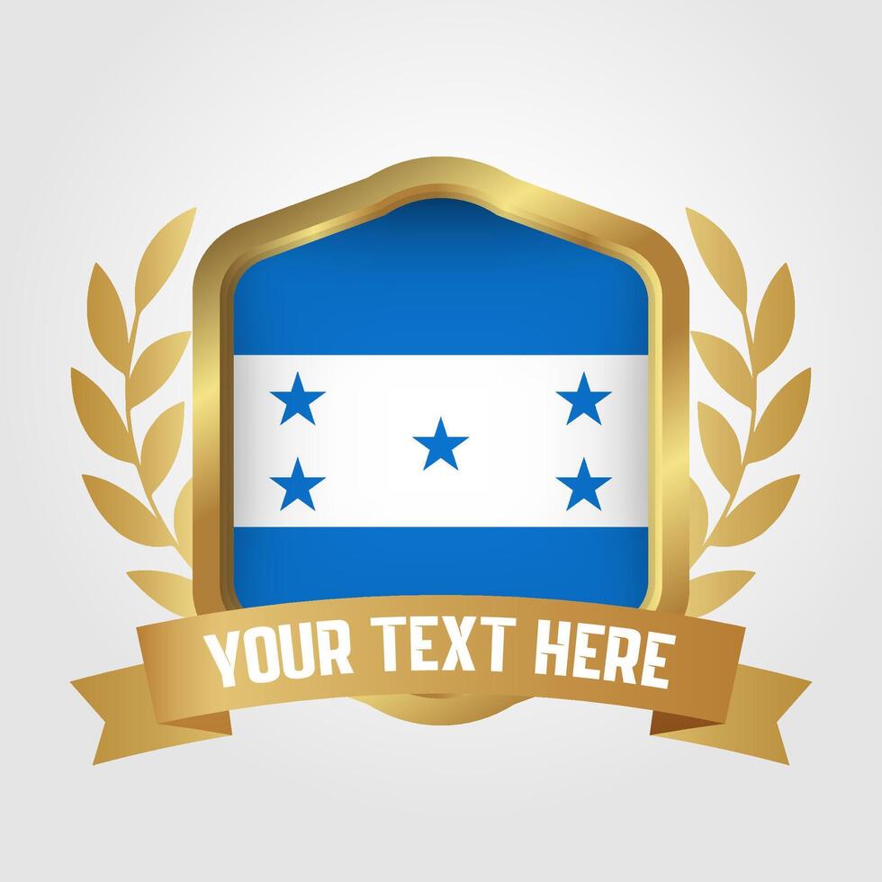 Golden Luxury Honduras Badge Design vector