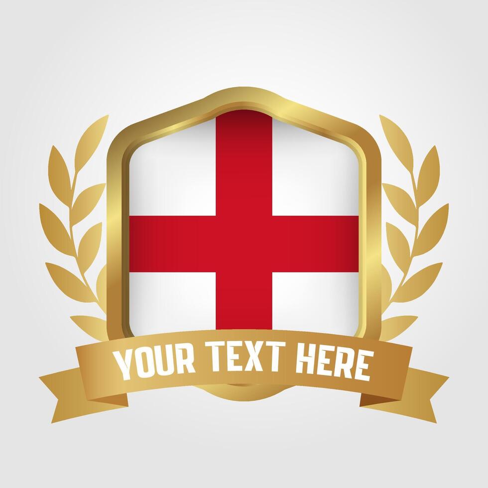 Golden Luxury England Badge Design vector