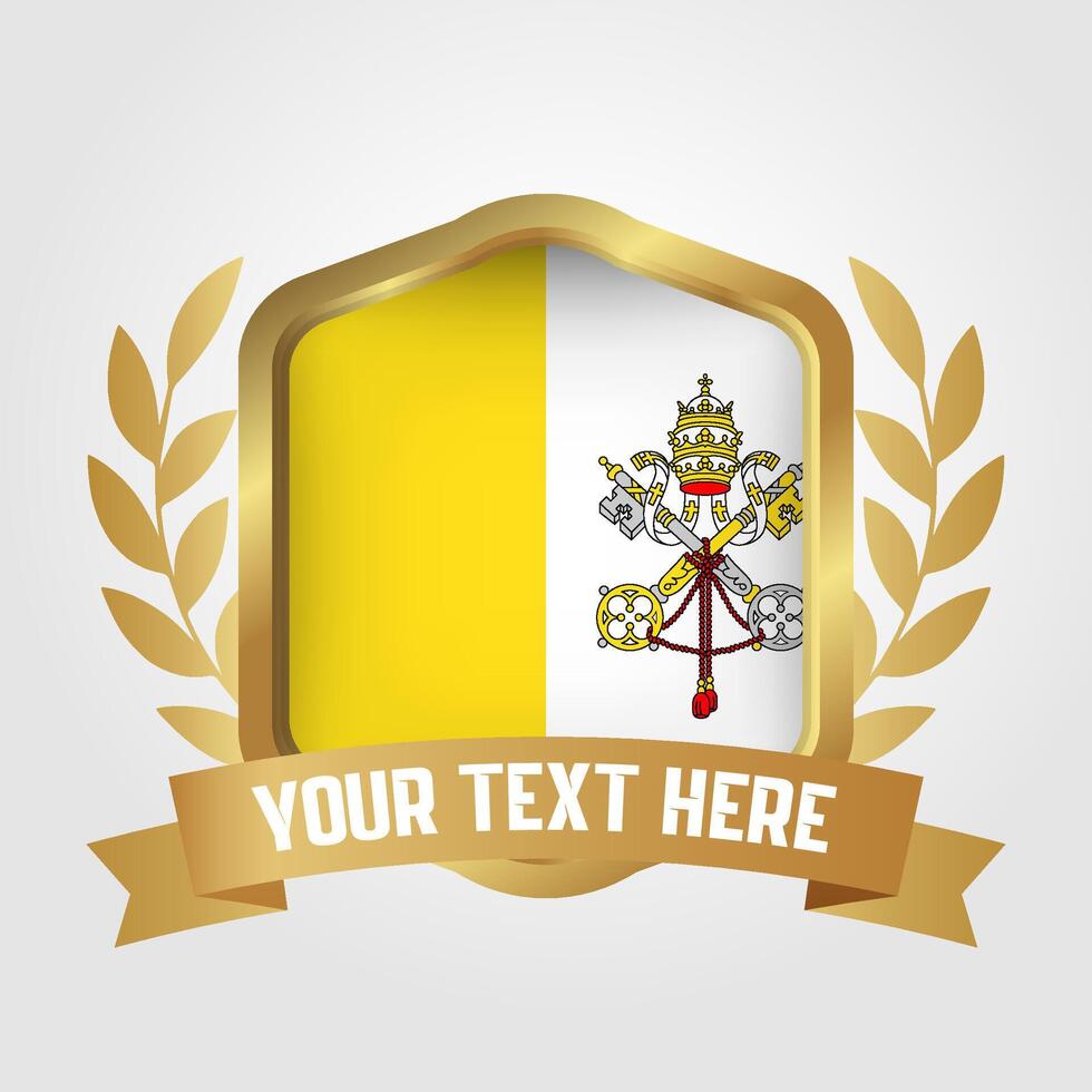 Golden Luxury Vatican Badge Design vector