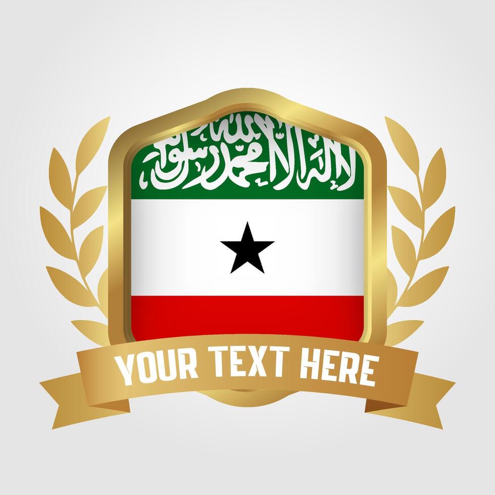 Golden Luxury Somaliland Badge Design vector
