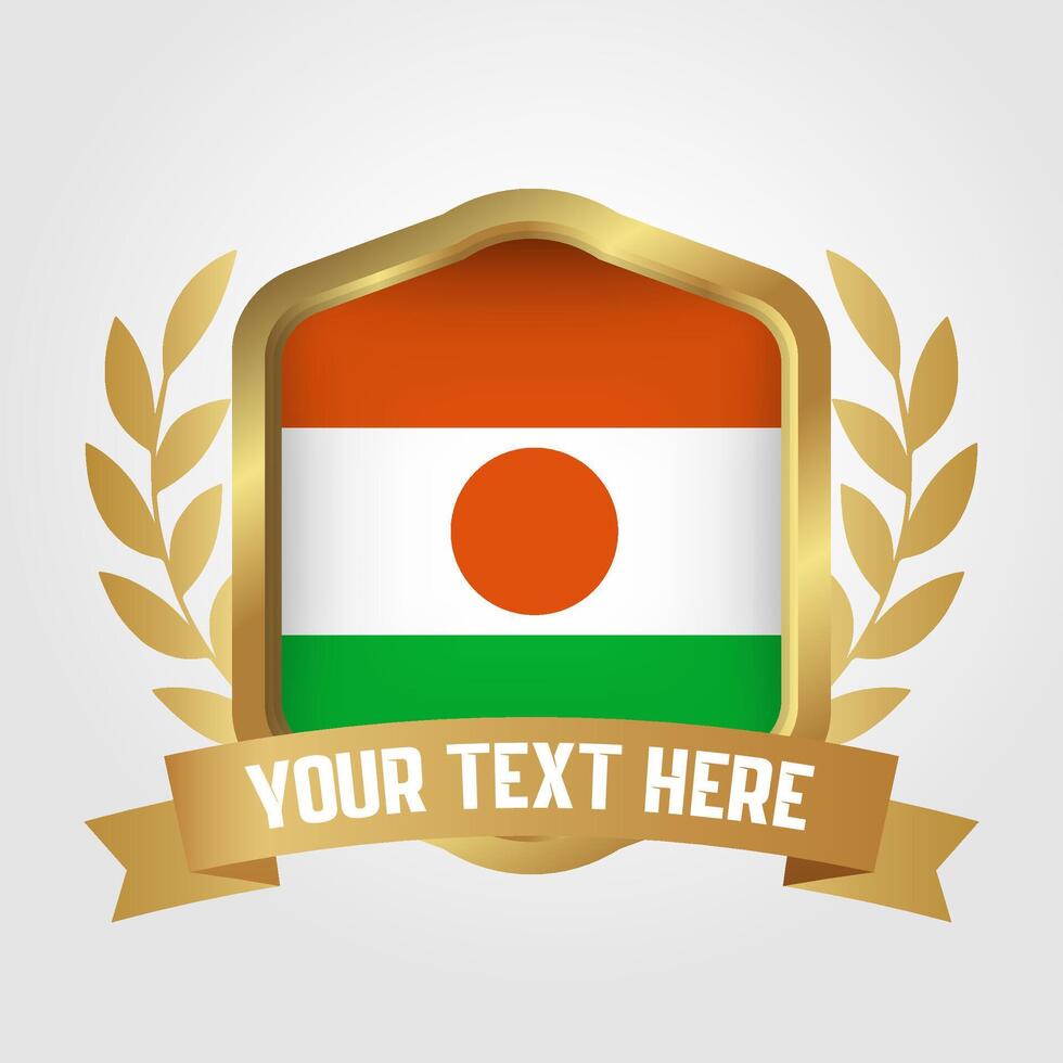 Golden Luxury Niger Badge Design vector
