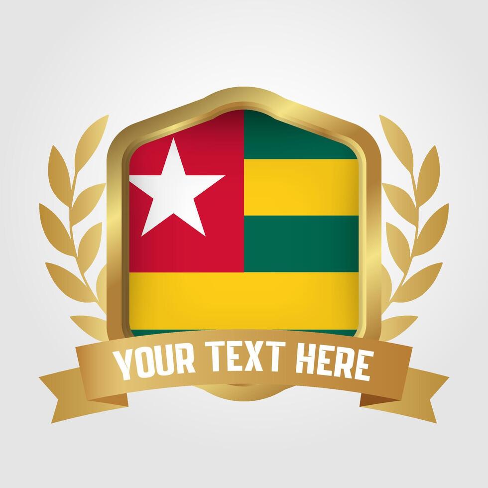 Golden Luxury Togo Badge Design vector