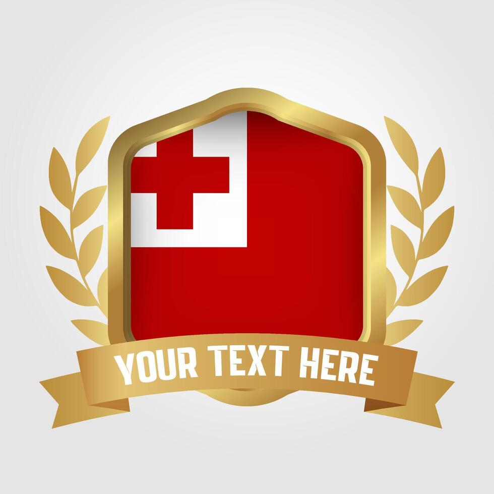 Golden Luxury Tonga Badge Design vector