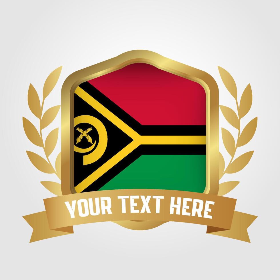 Golden Luxury Vanuatu Badge Design vector
