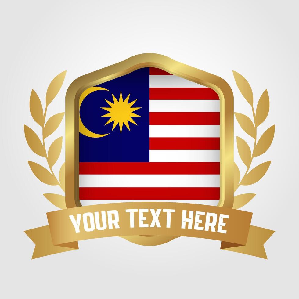 Golden Luxury Malaysia Badge Design vector