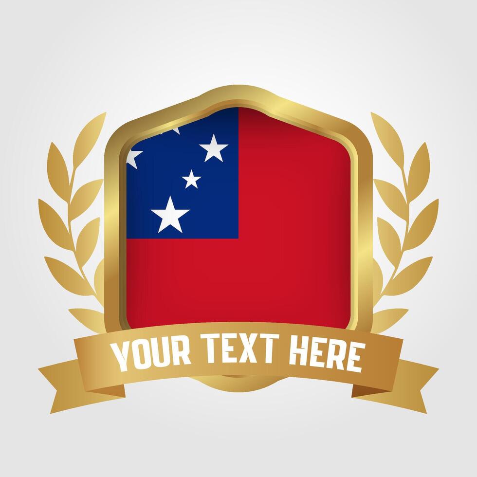 Golden Luxury Samoa Badge Design vector