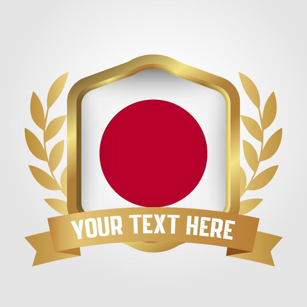 Golden Luxury Japan Badge Design vector