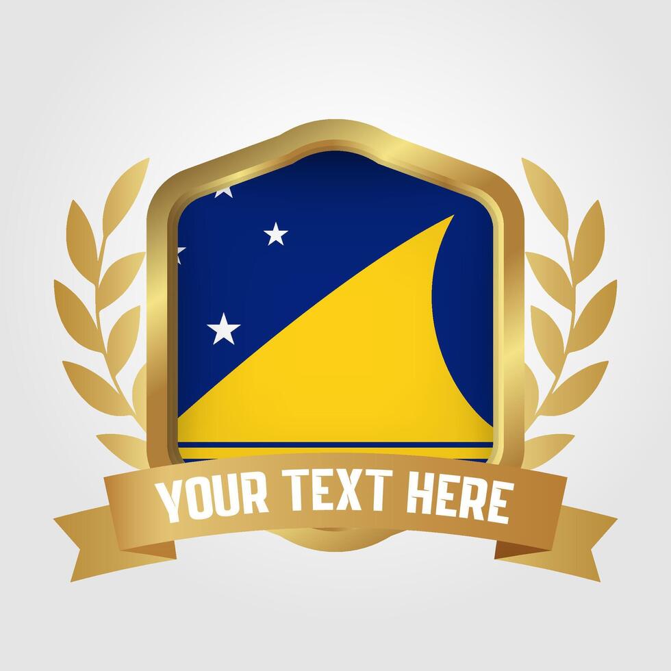 Golden Luxury Tokelau Badge Design vector