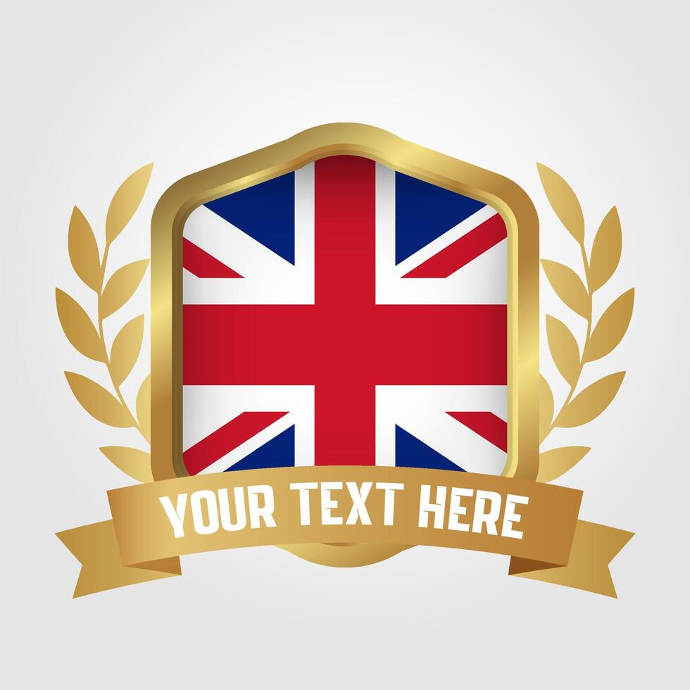 Golden Luxury United Kingdom Badge Design vector