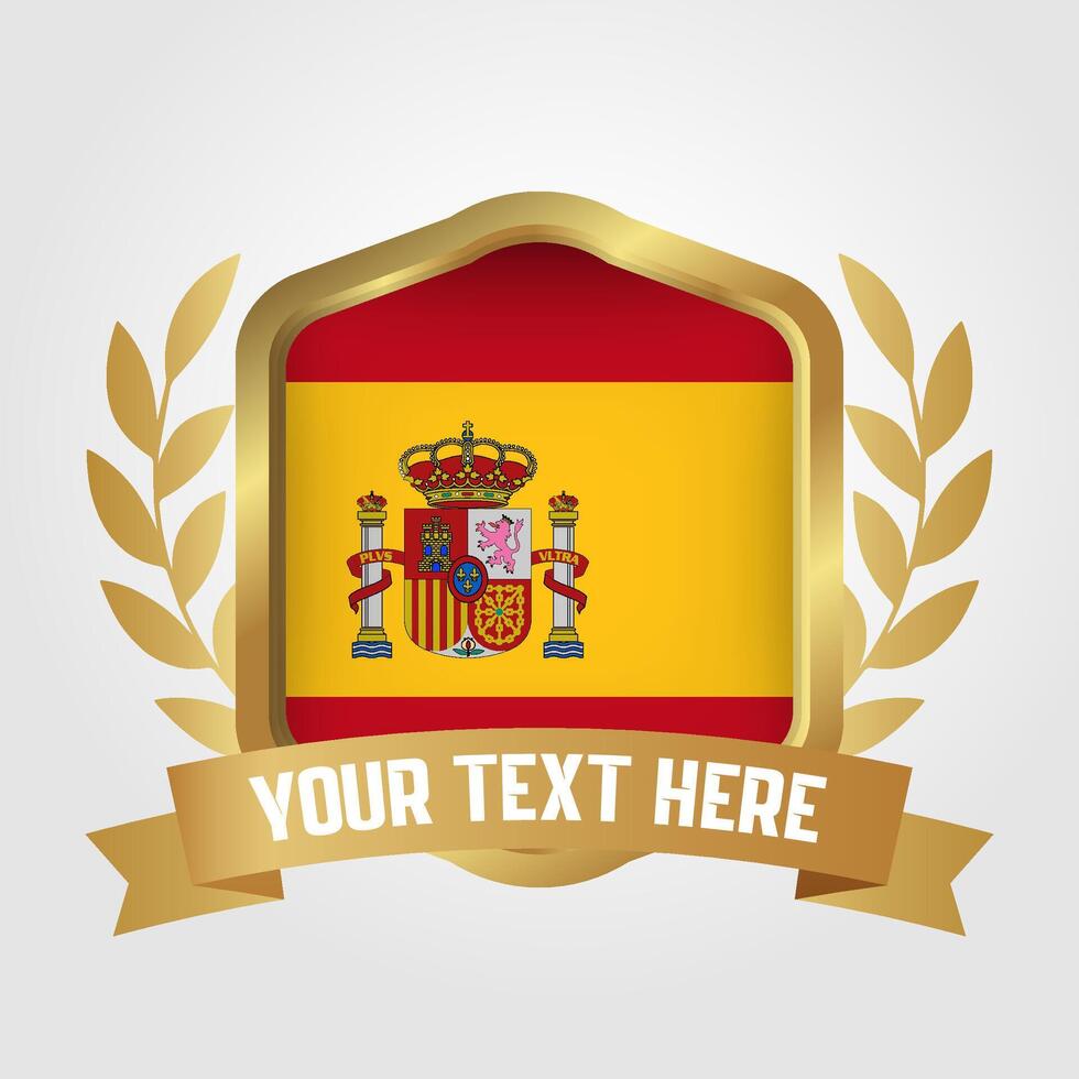Golden Luxury Spain Badge Design vector